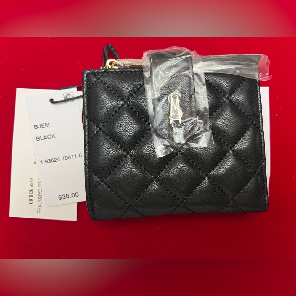 Steve Madden Quilted Black Wallet